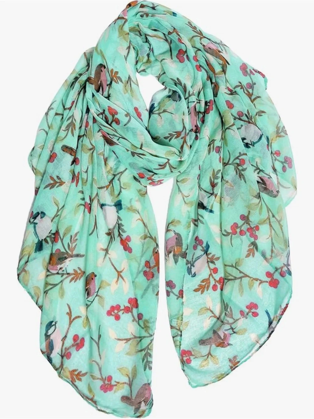NWOT  Women’s Floral Bird Scarf